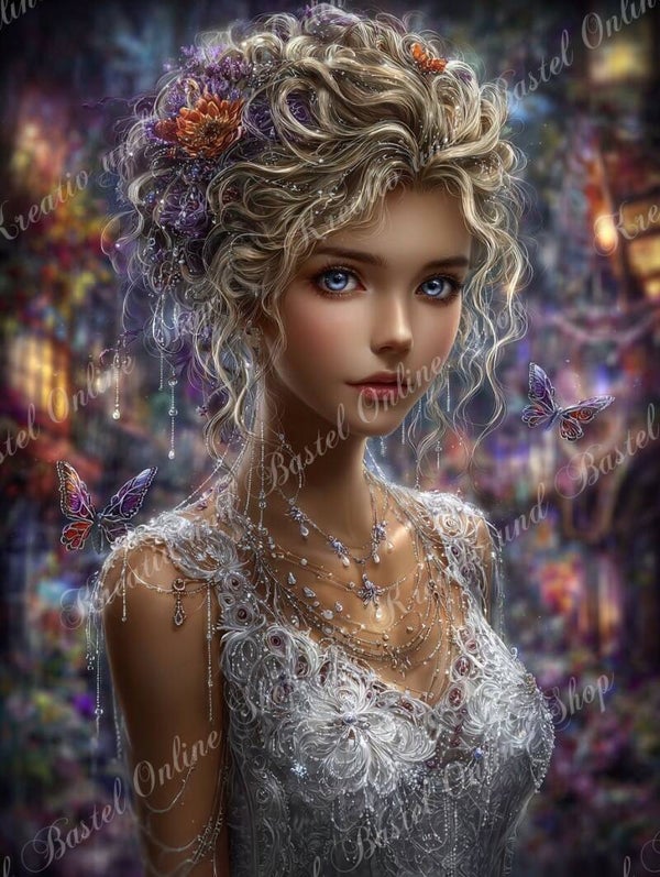 💎 Diamond Painting „Schmetterlingszauber der Abendfee“ – by illumaris KI_Art