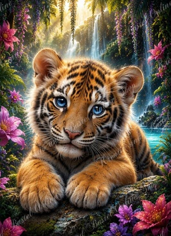 💎 Diamond Painting  „Kleiner Prinz des Wasserfalls“ by Sternchen