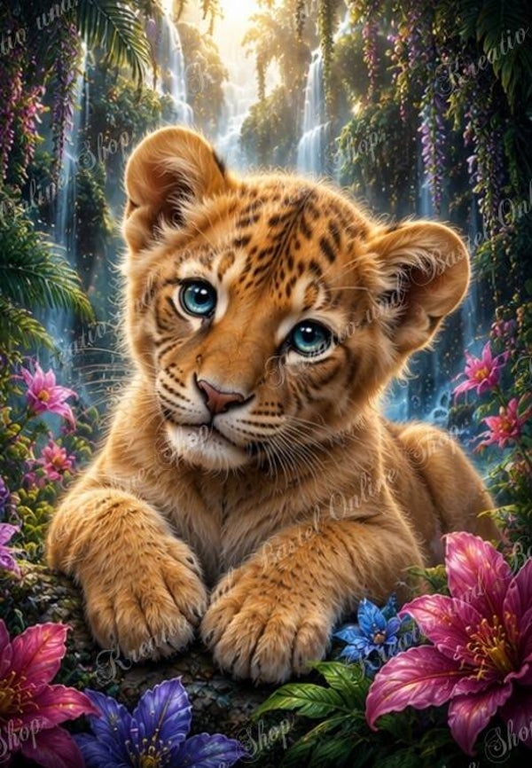 💎 Diamond Painting  „Kleiner König des Wasserfalls“ by Sternchen