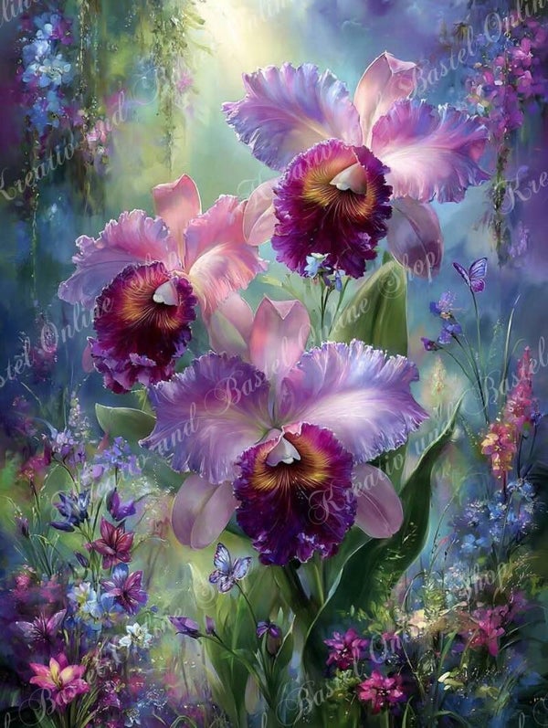 💎 Diamond Painting  „Orchideenzauber“ – ein Kunstwerk von Maggie