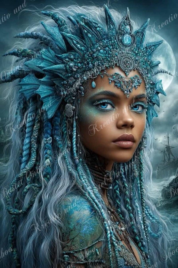 💎 Diamond Painting  „Herrscherin der Gezeiten“ – ein Kunstwerk von Maggie