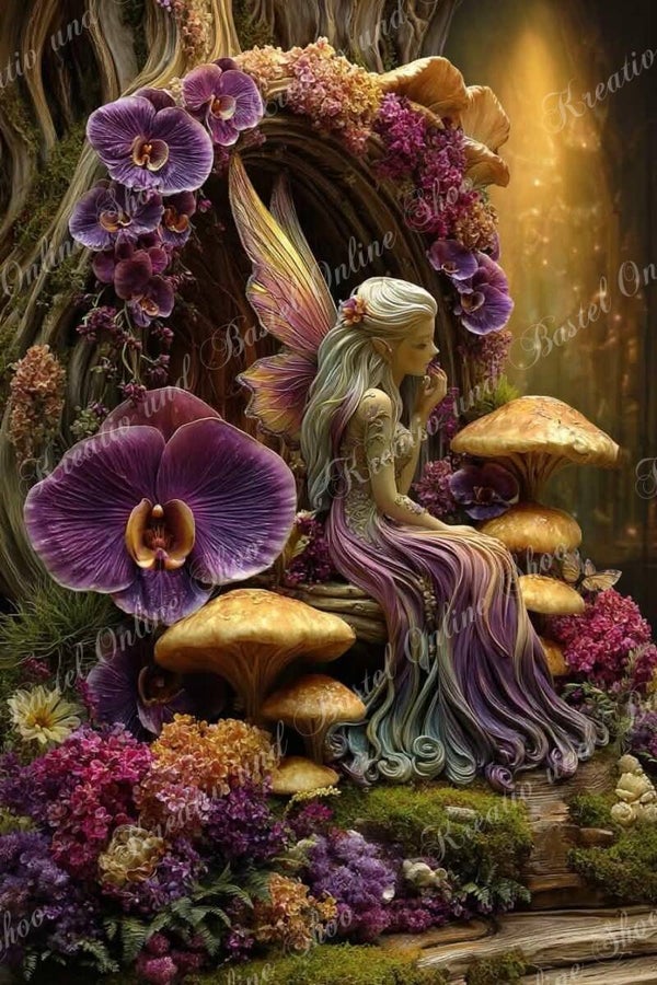 💎 Diamond Painting „Orchideenfee“ – ein Kunstwerk von Maggie