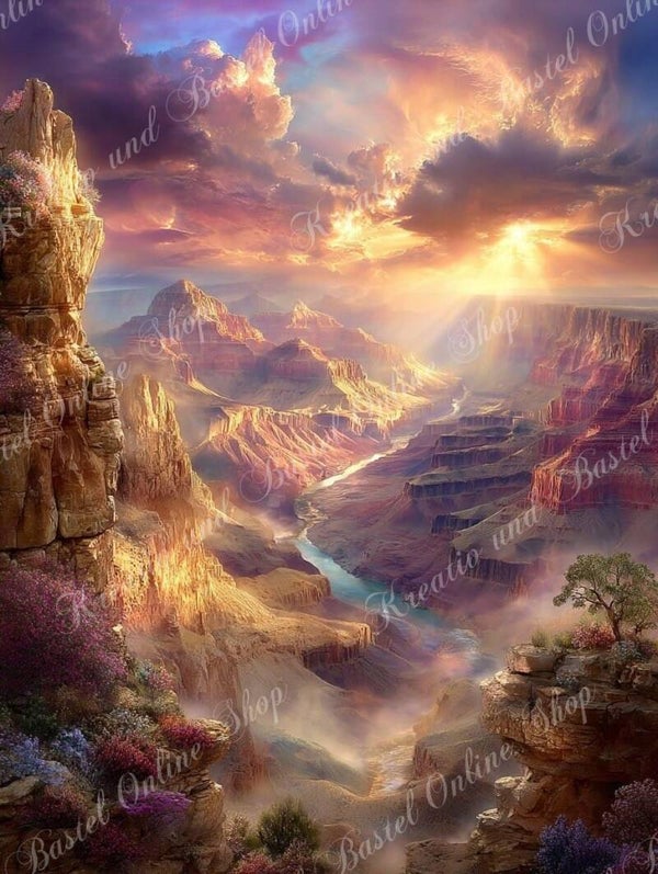 💎 Diamond Painting „Goldener Canyon“ – ein Kunstwerk von Maggie