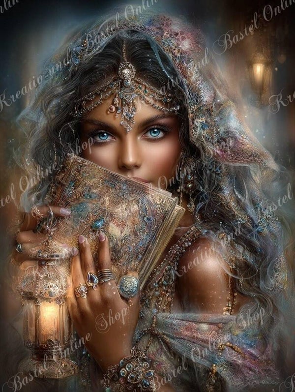 💎 Diamond Painting „Hüterin der Geheimnisse“ – ein Kunstwerk von Maggie