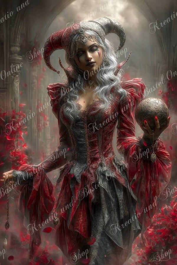 💎 Diamond Painting „Dämonische Verführerin“ – ein Kunstwerk von Maggie