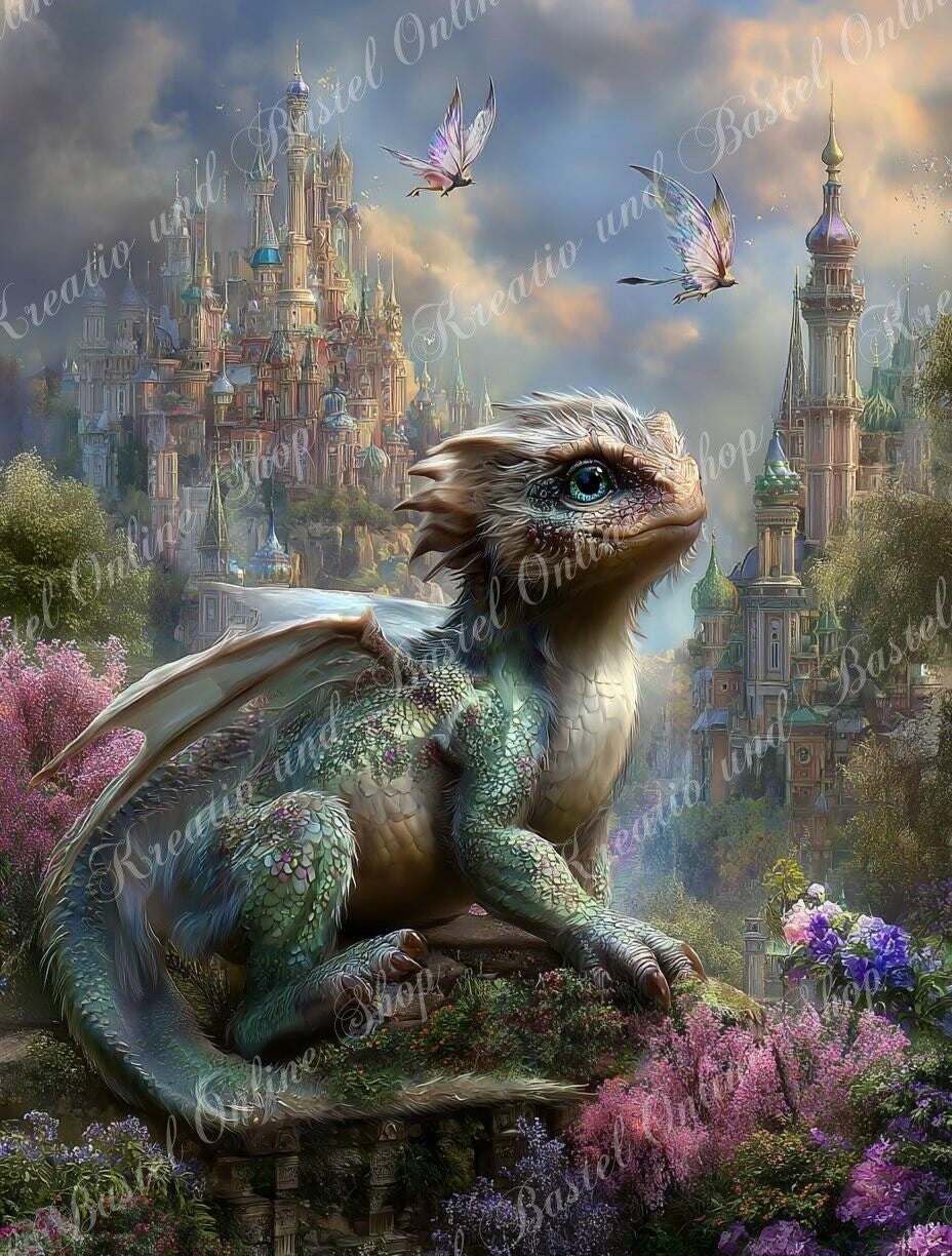 💎 Diamond Painting  „Der kleine Wächter des Zauberschlosses“ – ein Kunstwerk von Maggie