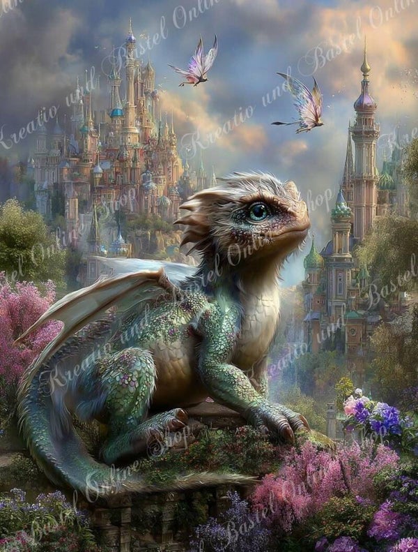 💎 Diamond Painting  „Der kleine Wächter des Zauberschlosses“ – ein Kunstwerk von Maggie