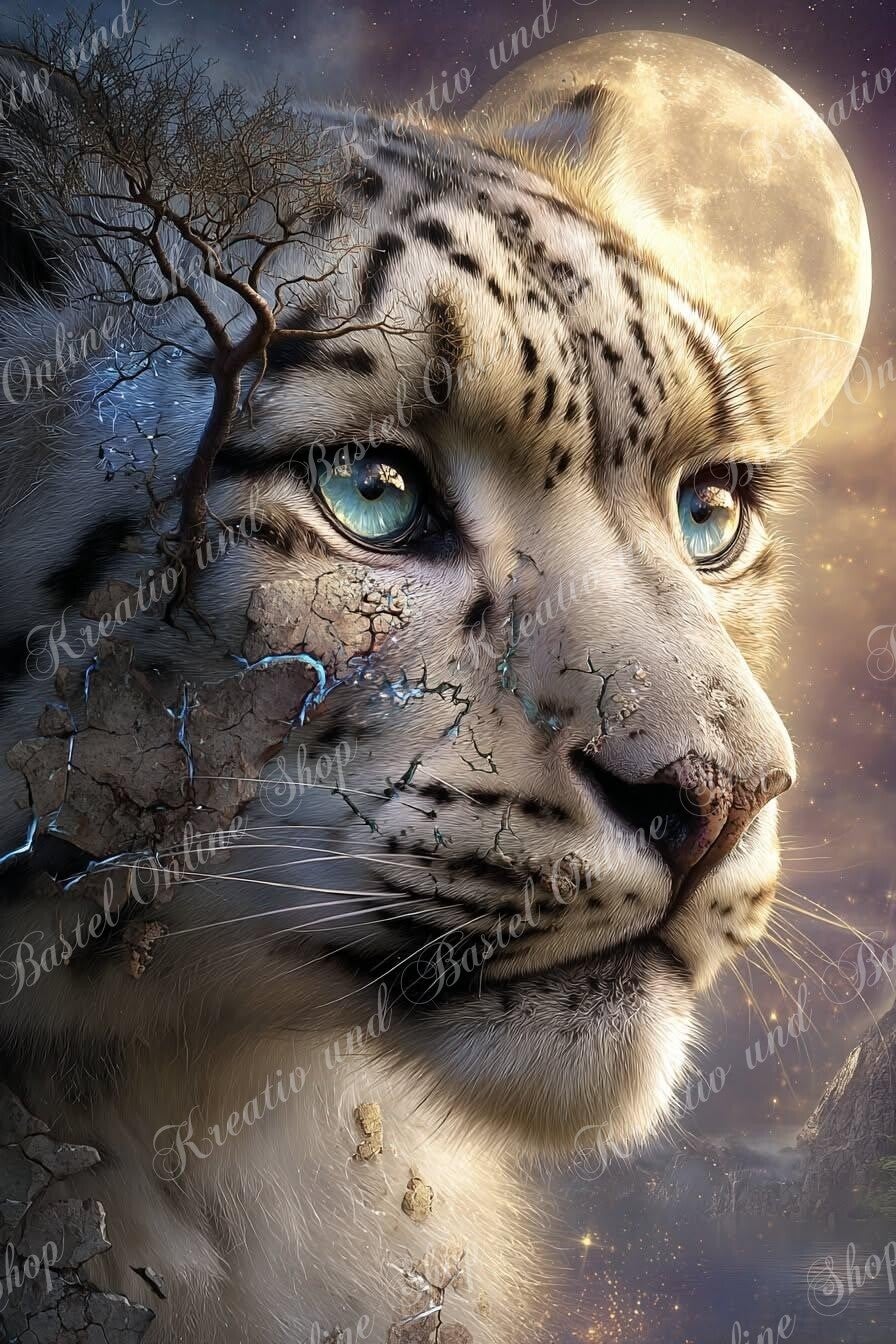 💎 Diamond Painting „Wächter des Mondes“ – ein Kunstwerk von Maggie