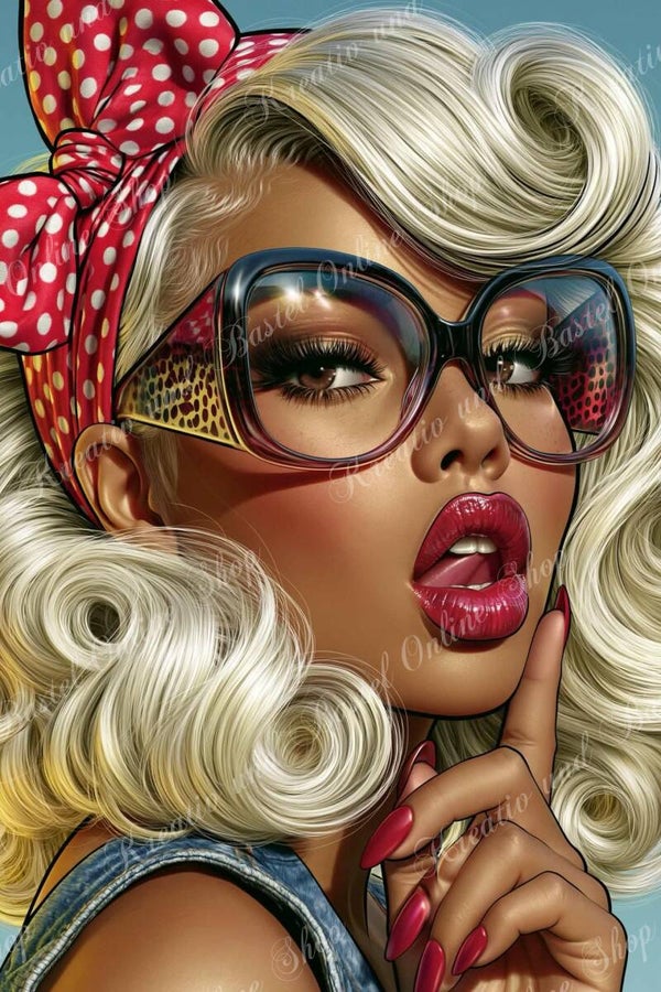 💎 Diamond Painting  „Retro Glam – Pssst!“ – ein Kunstwerk von Maggie