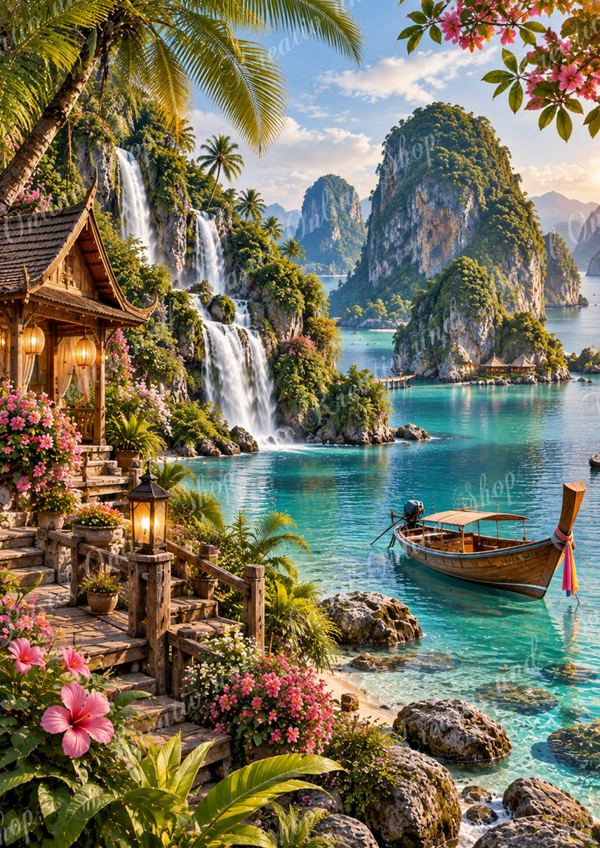 💎 Diamond Painting „Paradies der Wasserfälle“ by Sternchen