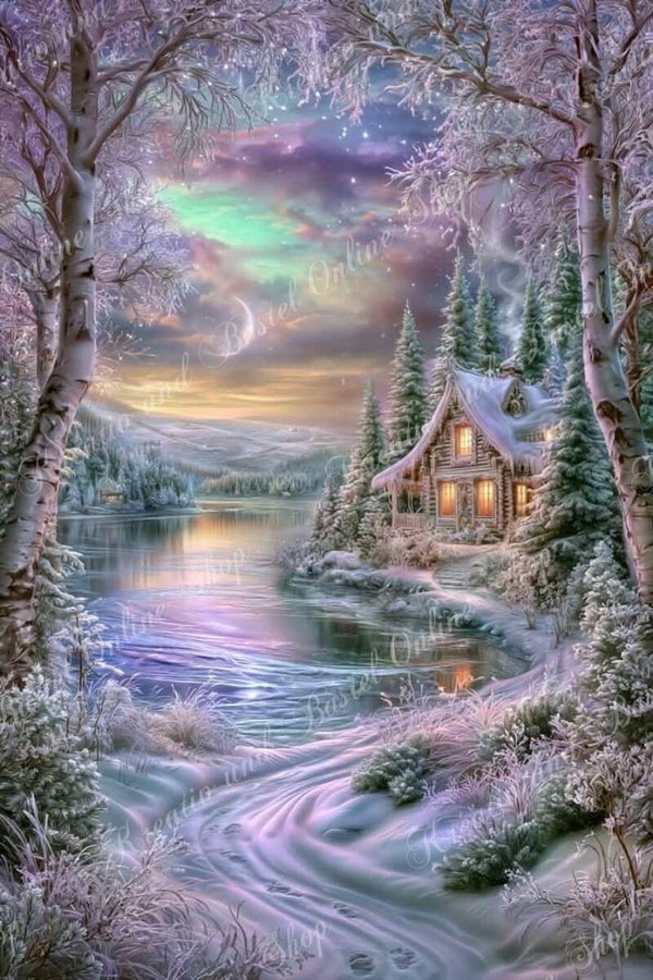 💎 Diamond Painting  „Winterzauber unter dem Nordlicht“ by Maggi