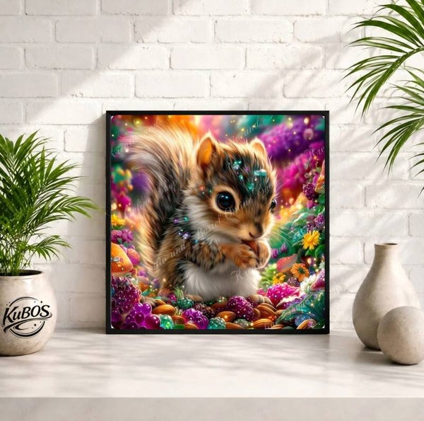 💎 Diamond Painting „Zauberhörnchen im Beerenwald“ by illumaris KI_Art