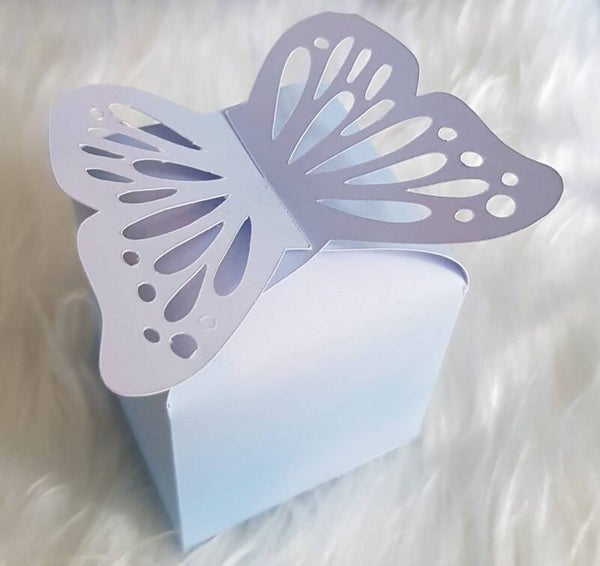 Geschenkverpackung weiss/blau