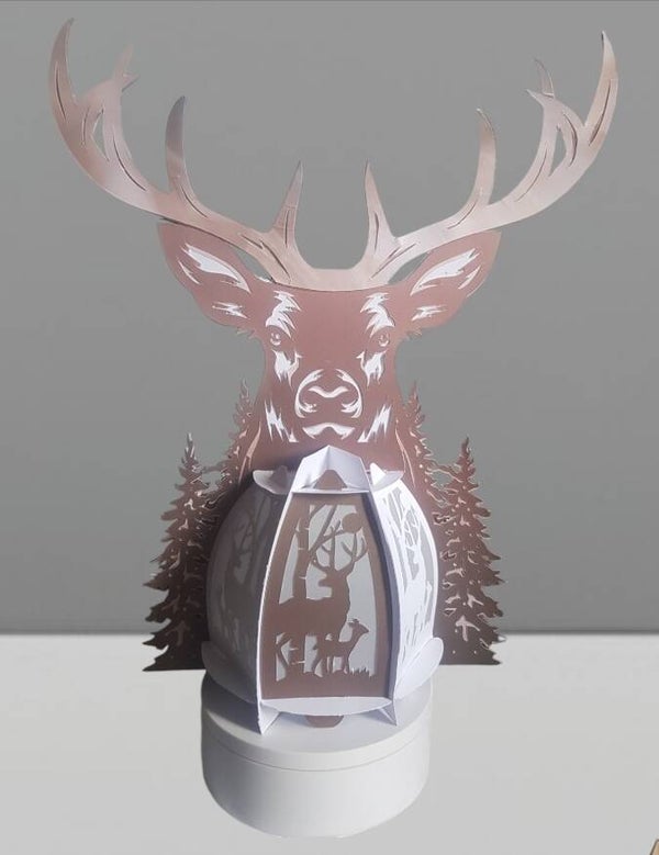 geplotterter Hirsch-Lampe