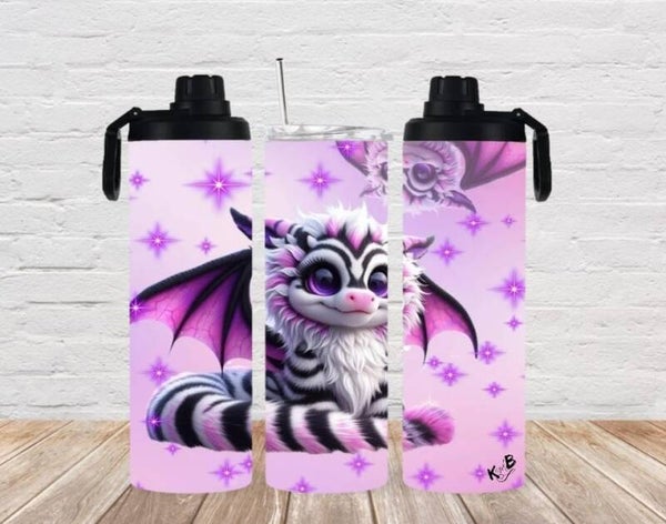 Thermobecher mit 2 Schraubverschlüssen "niedlicher Drache "