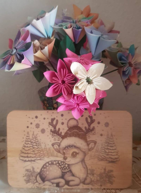 Frühstücksbrettchen  " Weihnachtszauber Reh"