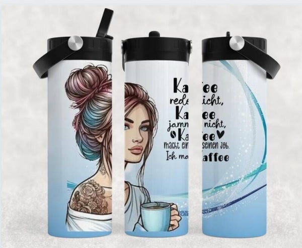 Thermobecher mit Schraubverschluss und Tragegriff