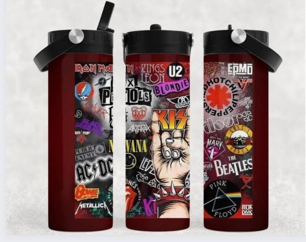 Thermobecher mit Schraubverschluss und Tragegriff "80ziger Jahre"