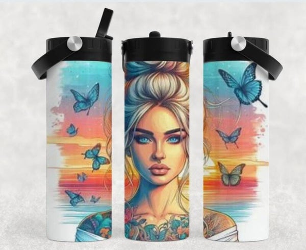 Thermobecher mit Schraubverschluss und Tragegriff