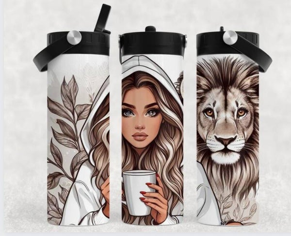 Thermobecher mit Schraubverschluss und Tragegriff