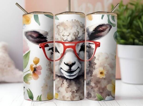 Thermobecher "Schaf mit Brille"