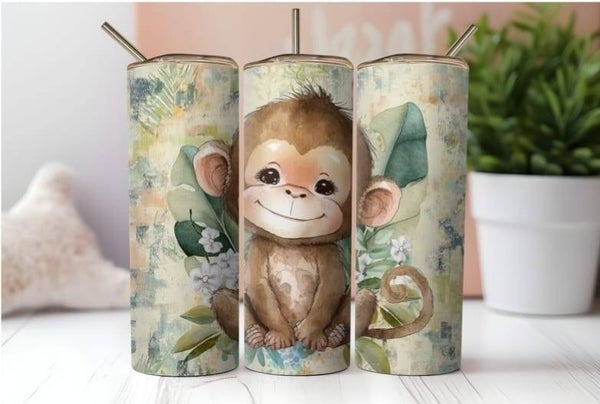 Thermobecher mit Steckdeckel "Affe"
