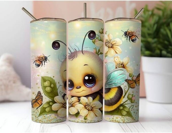 Thermobecher mit Steckdeckel "kleine süße Biene"