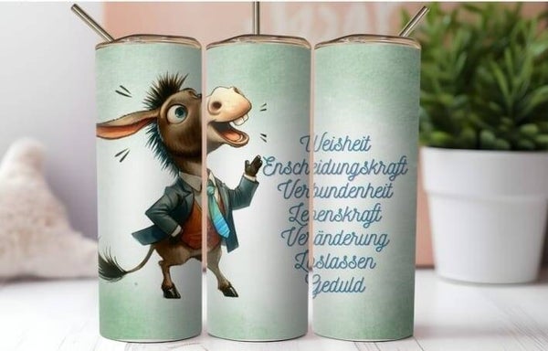 Thermobecher mit Steckdeckel "Esel"