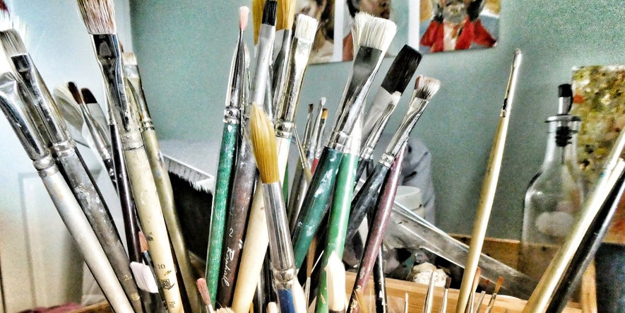 Set of brushes for painting