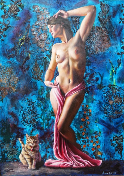 A nude painting called Diana by Annalisa Mongio