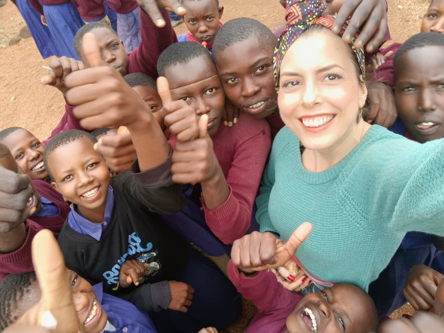 Picture of me with Masai children