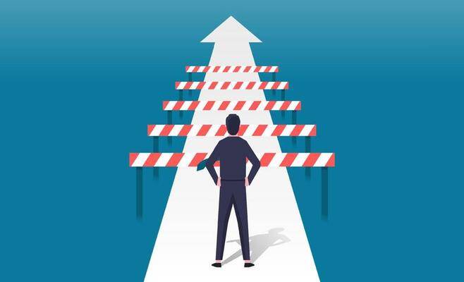A man in front of challenges
