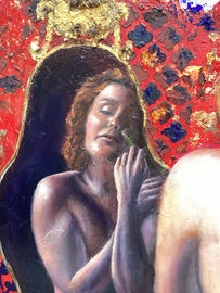 Reflections of self . Oil on canvas by Annalisa Mongio