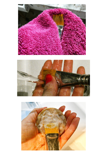 Process of taking care of your brushes