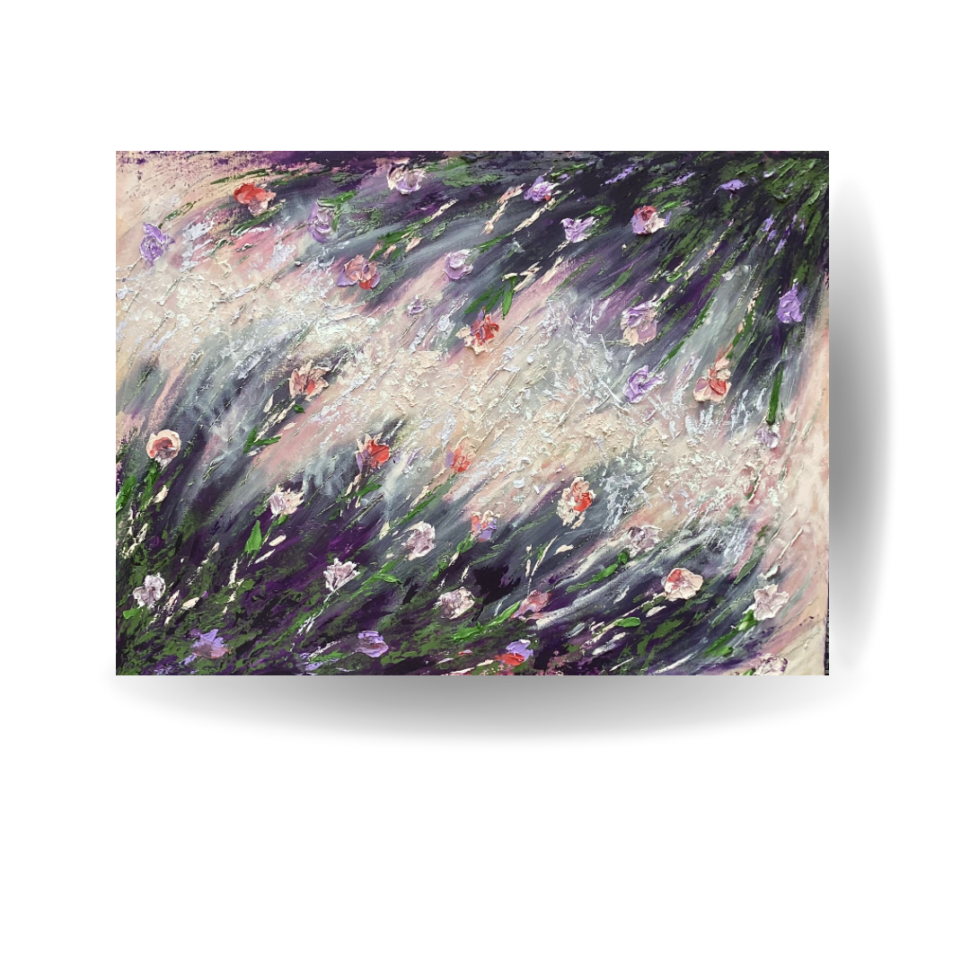 rose garden. Painting by Annalisa Mongio