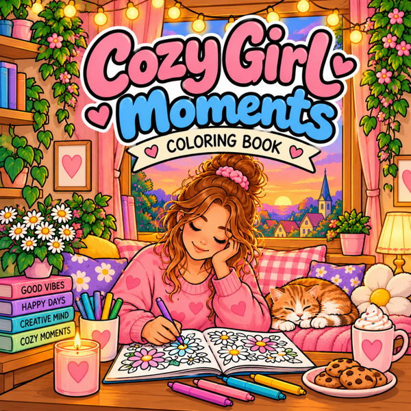 Cozy Girl Moments - 50 Cozy Kleurplaten PDF DOWNLOAD