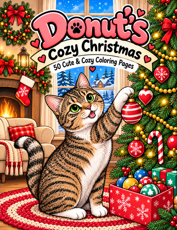 Donut’s Cozy Christmas – 50 kerstkleurplaten PDF DOWNLOAD