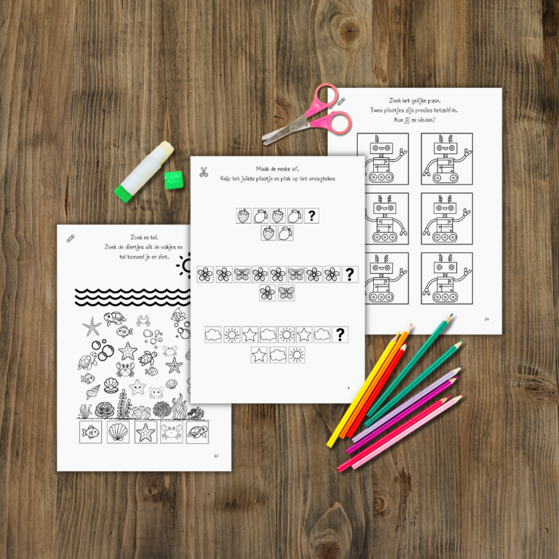 Printbare puzzelactiviteiten en klaarwerk voor groep 1 en 2