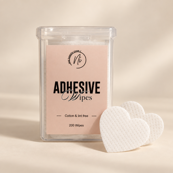 Lint free adhesive wipes