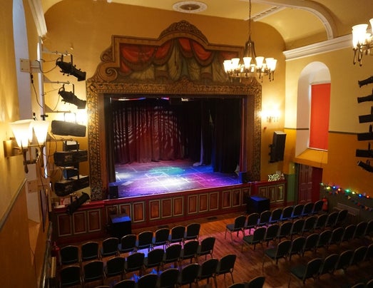 Inside Victoria Hall, Settle, the world's oldest music hall