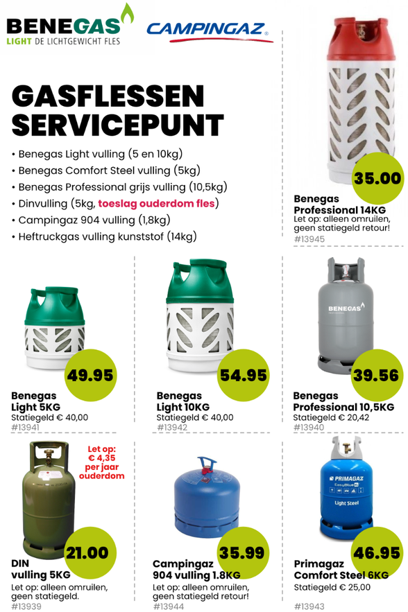 Gasfles omruilen en gasflesvulling.