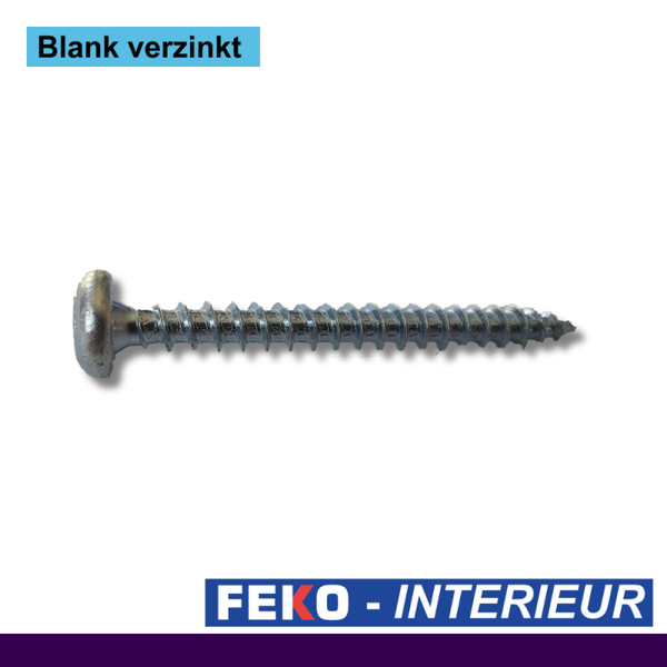 FEKO BOLKOPSCHROEF TX VOLDRAAD FEKO-INTERIEUR BLANK VERZINKT