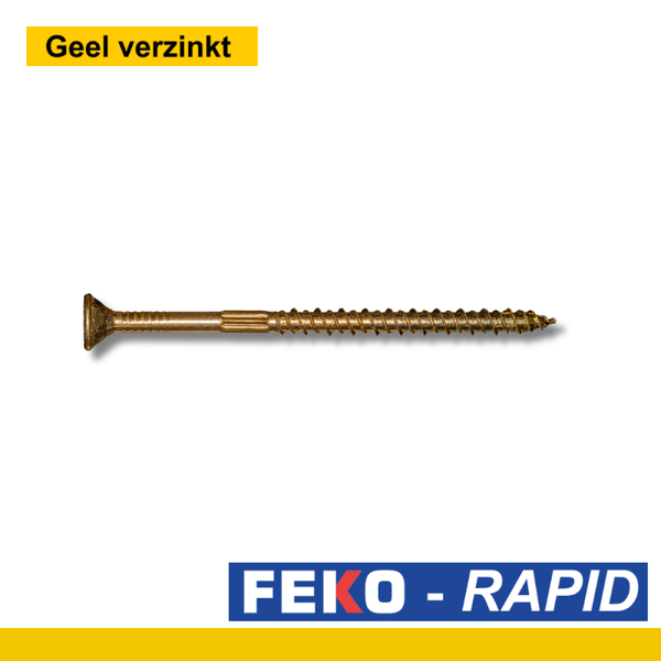 SPAANPLAATSCHROEF FEKO-RAPID TX GEEL VERZINKT 3.0