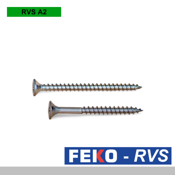 FEKO SPAANPLAATSCHROEF  RVS A2