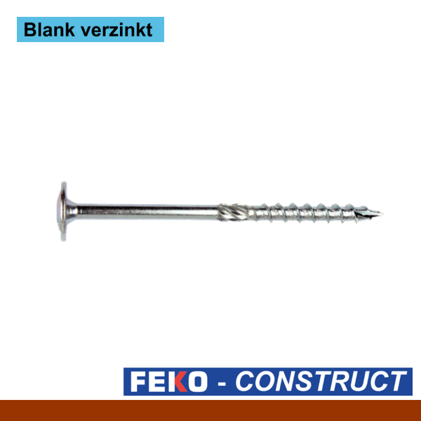 FEKO HOUTCONSTRUCTIESCHROEF FLENSKOP BLANC VERZINKT