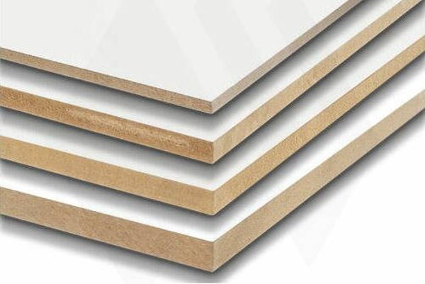 MDF plaat wit gegrond