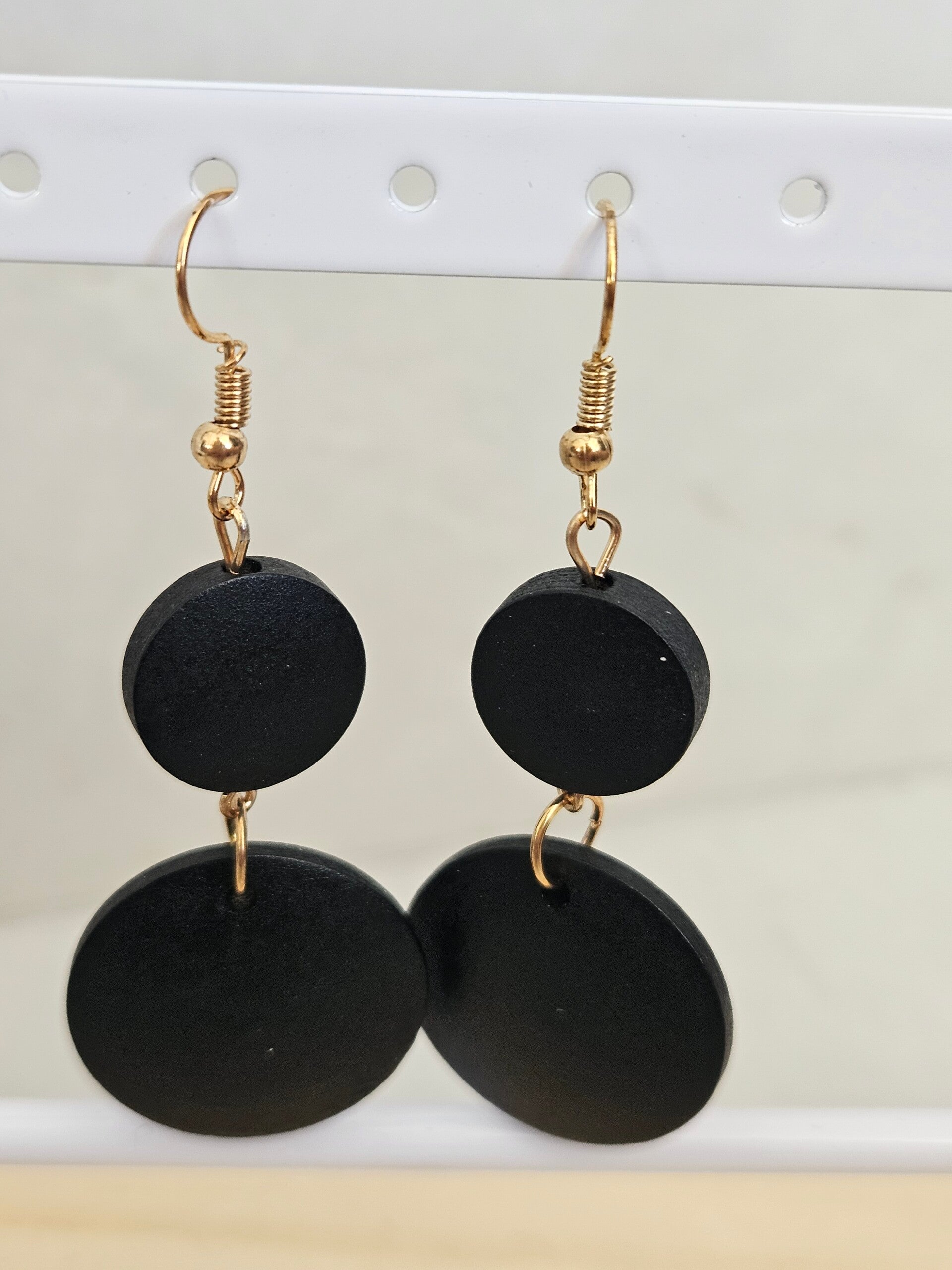 Boucle d'oreille Kim noir