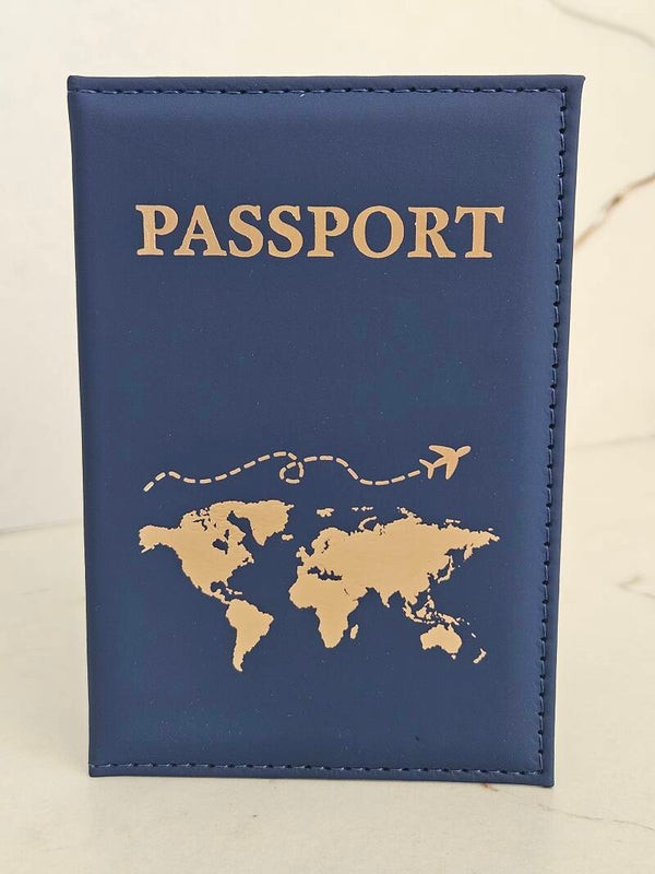 Protège passeport Farah Bleu