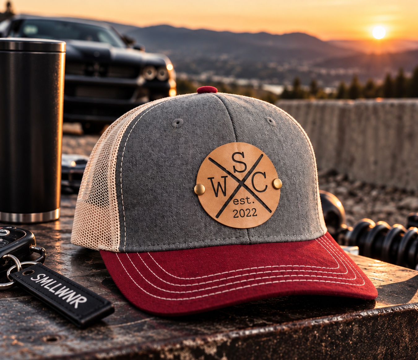 The Wiener Cap Red/Grey