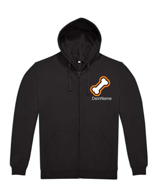 KnochenOutline-ZippHoodie